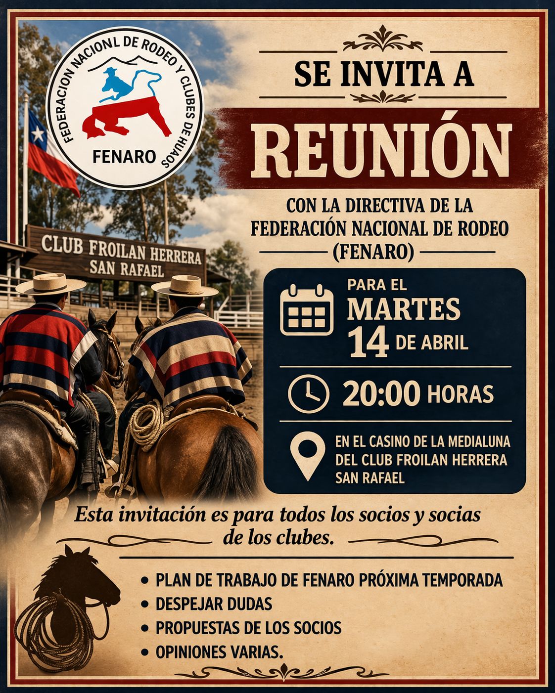 Atención Socios de Fenaro