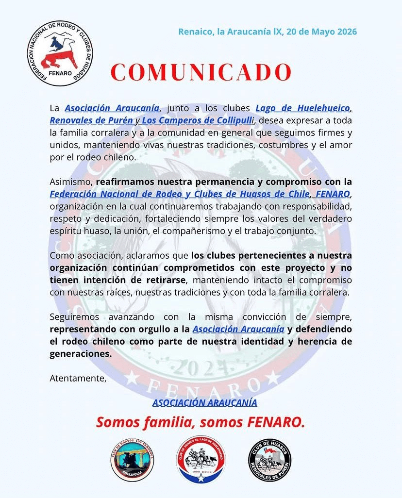 Comunicado Asociación Araucanía