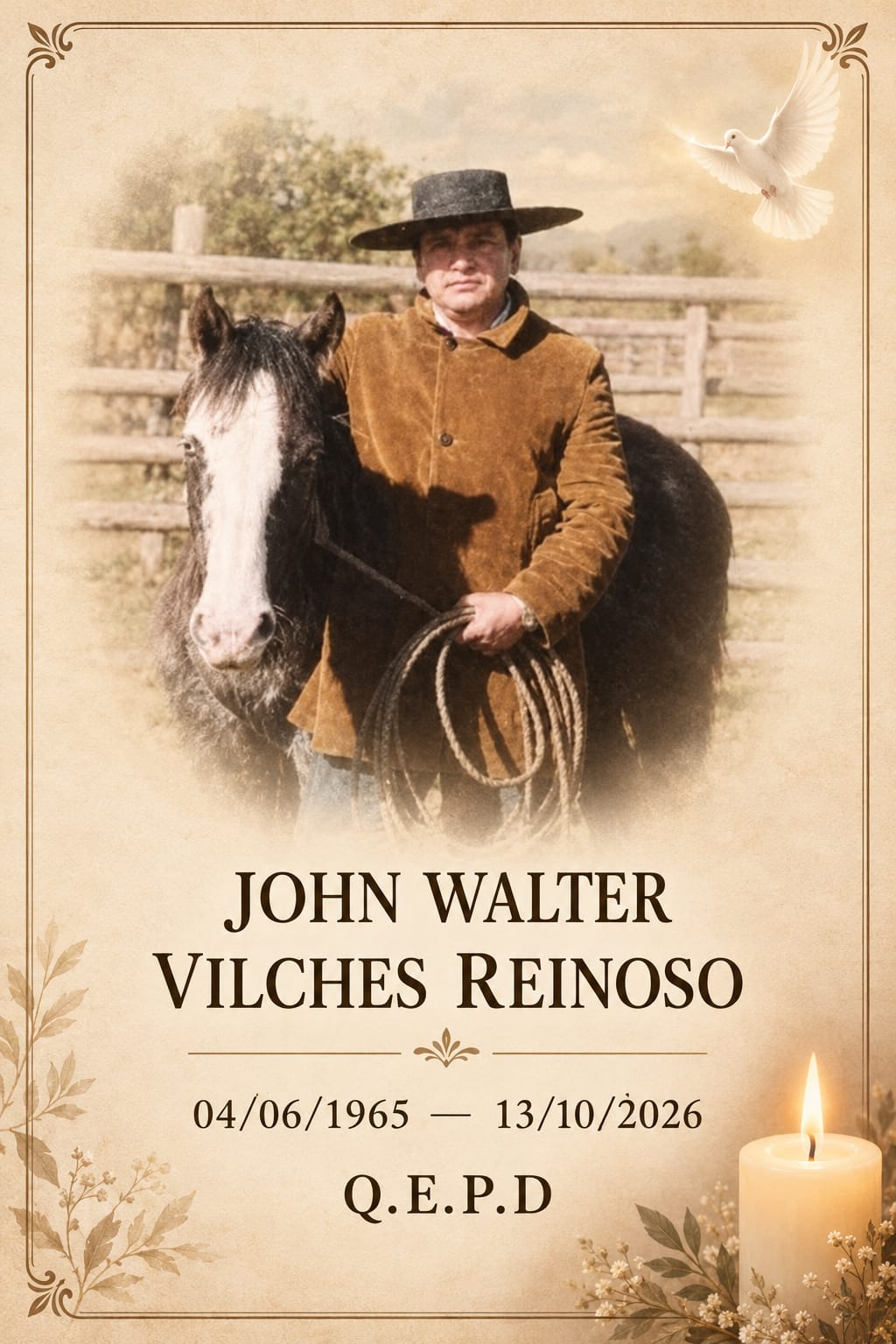 Condolencias para la Familia Vilches Sierra